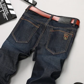 Men Classic Black Denim Jeans Stretch Slim Fit Denim Plus Size28 29 30 31 32 33 34 36 38 Full Long For Men's Jean