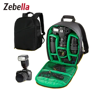 Zebella Men's Travel Photography Camera Video Bag Camera Backpack Men Nylon Waterproof 2017 Digital DSLR Camera Bag