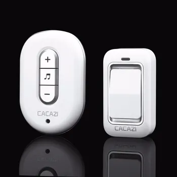 1 doorbell buttons+4 doorbell receivers 100M remote control AC 110-240V Waterproof button need batteryWireless doorbell