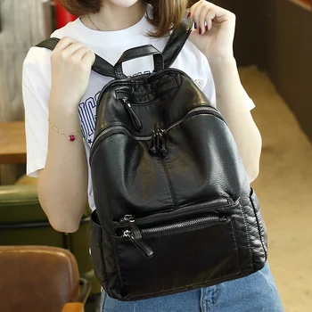 Women Fashion Backpack College Student Travel Bag Satchel Schoolbag Large Capacity Ladies Pretty Shoulders Package Birthday Gift