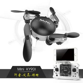 KY901 mini RC Helicopter collapsible Quadcopter 2.4G 4CH With HD FPV WiFi Camera fixed high mode and No Camera pocket Drone