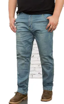 Mans High Waist Straight Jean Pants Plus Size 9XL 8XL 6XL 5XL 52 50 48 Autumn New Denim Trouser Jeans For Men