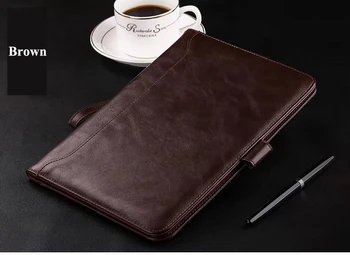 Luxury Business PU Leather Stand Case for iPad Air for iPad Air 2 Universal Smart Cover for iPad 5 6 7 with Card Bag Hand Strap
