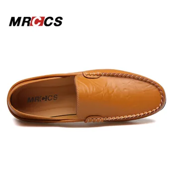 MRCCS Natural Leather Soft Loafer,Men's Casual Shoes,Simple Design Driving Walking Shoes,Father And Son Moccasins Slipper