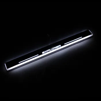 COOL!! For Ford explorer (2011-) custom LED Moving Welcome DOOR SILL PLATE ENTRY SCUFF COVER TRIM MOLDING PROTECTOR OVERLAY