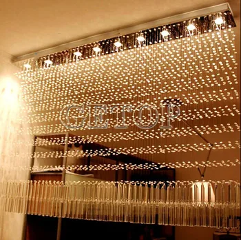 Price Luxury K9 Crystal Chandelier Rectangular Cut Crystal Lamp LED Bead Curtain Lights Living Room Bedroom Lighting