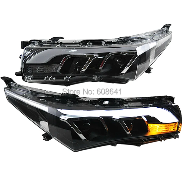 For Toyota For Corolla Altis LED head lamp year Black Housing PW