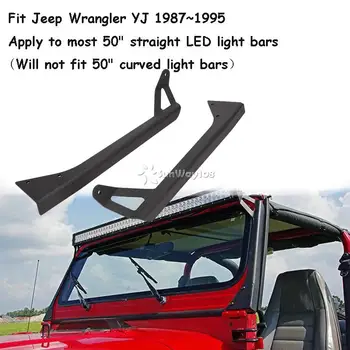 Auxmart CREE Chips 50 inch 5D 480W LED Light Bar For Jeep Wrangler YJ 1987-1995 Offroad Light Bar Mounting Bracket
