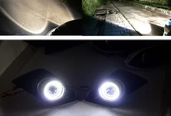 Osmrk COB angel eye E13 projector lens fog lamp 5 colors led daytime running light for Nissan Rogue x-trail frontier-16