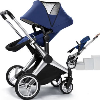 Babysing Travel Systems 2-in-1 Baby Stroller High View Pram Anti-Shock Off Road Pushchair with Bassinet XGO