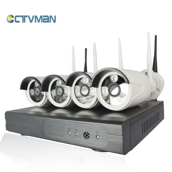CTVMAN WIFI 4CH CCTV System NVR Kit Plug & Play P2P 4 Channel NVR Kits Wireless Outdoor Security Video Surveillance IP Set