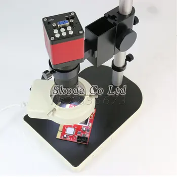 Microscope sets HD 13MP HDMI VGA Industrial Microscope Camera+130X C mount lens+56 LED ring Light+stand holder