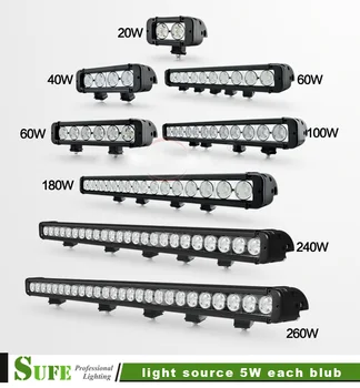 SUFE Single Row 39inch 240W LED Light Bar For Offroad Truck Tractor SUV ATV MINE Driving Light 4X4 Work headlight ATV Combo Beam