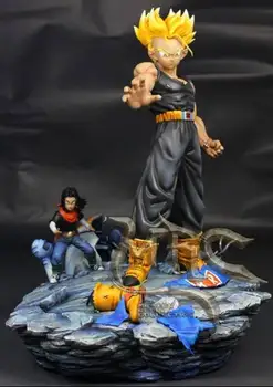 MODEL FANS Dragon Ball Z the same paragraph MRC 37cm future Trunks VS Android gk resin action figure toy for Collection