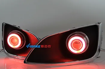 New Innovative CCFL Angel Eye Fog Light Bumper Projector Lens led drl daytime running light for Hyundai IX35