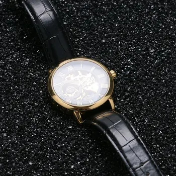 Luxury Brand Forsining 3d Logo Design Mechanical Wrist Watch Men Dress Watches Leather Skeleton Relogio Masculino Gift W153801