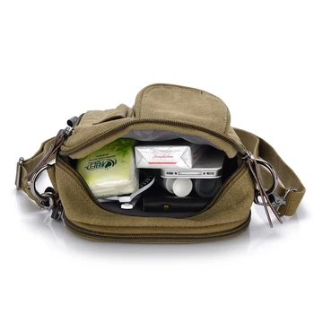 New Men's Crossbody Bags Quality Canvas Messenger Bags Men Leisure Shoulder Bag Men Designer Small Mini Handbags Briefcase