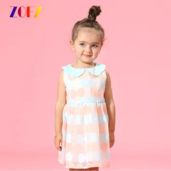ZOFZ New Baby Girl Dress Cotton Sleeveless Printing Bow Baby Rompers for Kids Honey Princess Infant Clothes Baby Girls Jumpsuit