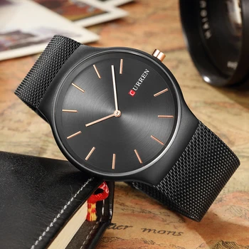 CURREN Luxury Brand Full Steel Strap Wristwatches Waterproof Men Quartz Watch Casual Watches relogio masculino 8256