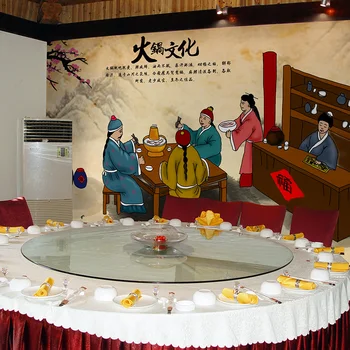 3D Chinese cooking delicacy noodles background KTV BAR restaurant dining room wallpaper mural