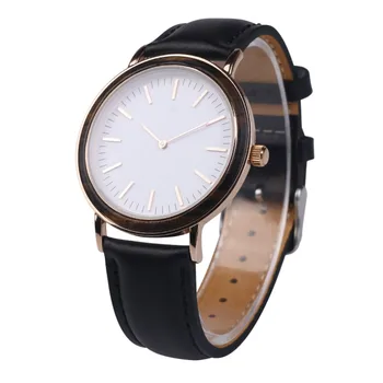 Alloy And Wooden Wristwatch For Men And Women With Genuine Leather Starp Fashion Gifts