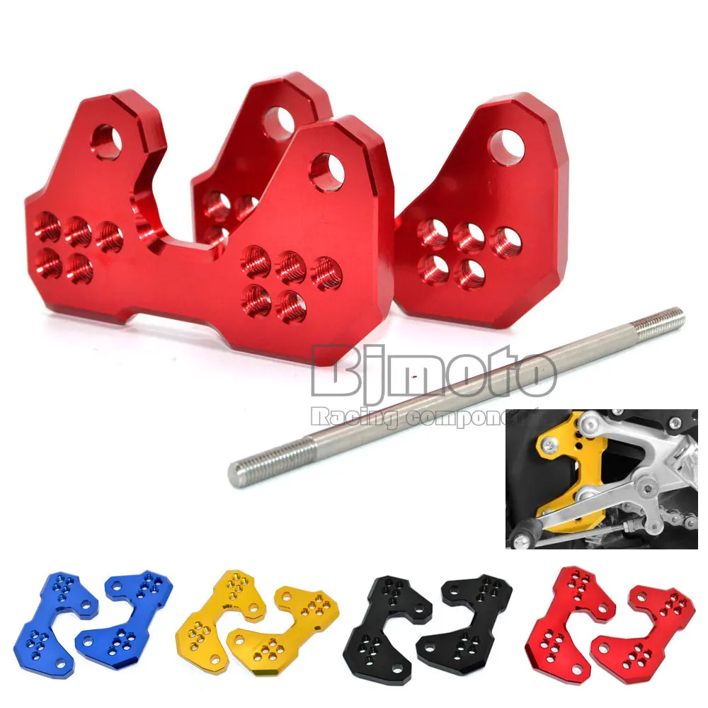 BJGLOBAL Motorcycle CNC Aluminum Rearset Base Red For Yamaha YZF R3 2016 YZF R25 2013