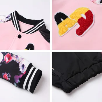 Girls Clothing Sets New Fashion Kids Baseball Suits 4-12 Children's Sports Clothes Spring Girls 2Pcs Sweatshirts&Pants SC796