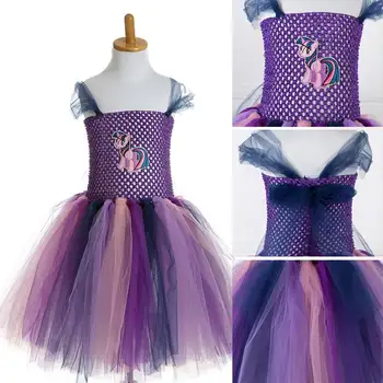 Purple Lace Birthday Tutu Dresses For Girls Clothes Vestido Infantil Cute Pony Baby Girl Dress Summer Toddler Girl Clothing