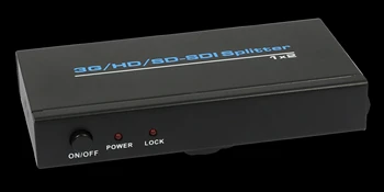 Wholesale 10PCS 2 Port 1x2 SDI Splitter 3G HD SD SDI Distribution Amplifier Video 1080P Repeater_DHL
