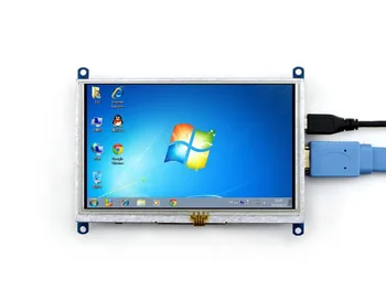 5pcs/lot Raspberry Pi 5 inch HDMI LCD Display Module Touch Screen Support Raspberry Pi 3 B/2 B A/A+/B/B+/ Beaglebone Black