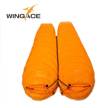 WINGACE Fill 4000G Goose down sleeping bag winter mummy ultralight hike uyku tulumu outdoor Equipment camping sleep bag