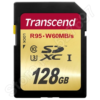 95MB/s Transcend R-95M/s W-60M/s 64GB SD Card SDXC SDXC UHS-I U3 Class 10 Memory Card For Canon Nikon Camera Full HD 3D 4K Video