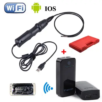 PC Android Endoscope 5.5mm Lens Waterproof Borescope Inspection Camera 6 LED &Wifi Box For Andorid IOS with Hard Case Box