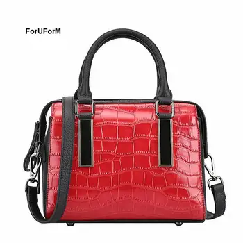 ForUForM Genuine Leather women Crocodile messenger bags fashion designer solid zipper women's handbags sac a main-SLI-149