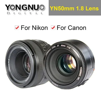 YONGNUO YN 50mm YN50mm F1.8 Lens Large Aperture AF/MF Auto Focus Fixed Lens for Canon EOS or Nikon DSLR Camera