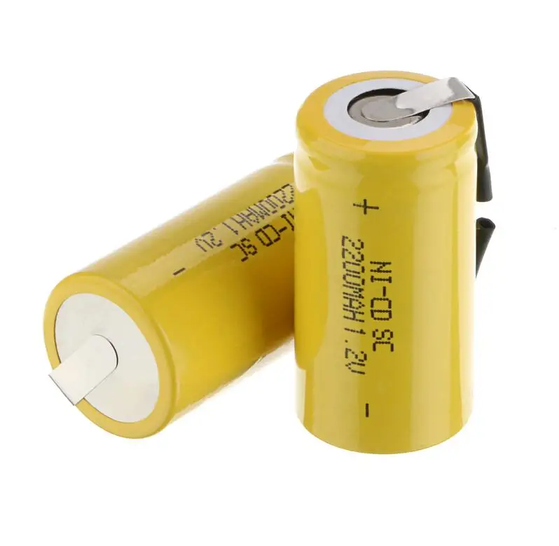 30 pcs Sub C SC battery 1.2V 2200 mAh Ni-Cd NiCd Rechargeable Battery 4.25CM*2.2CM