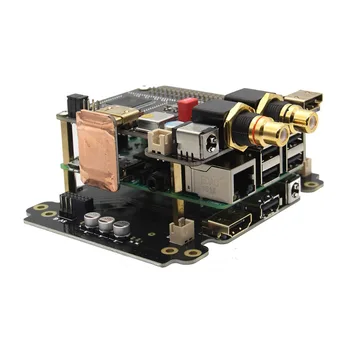 X4000K HIFI Audio Mini PC Kit Expansion Board + Case + Adapter for Raspberry Pi 1 Model B+/ 2 Model B / 3 Model B