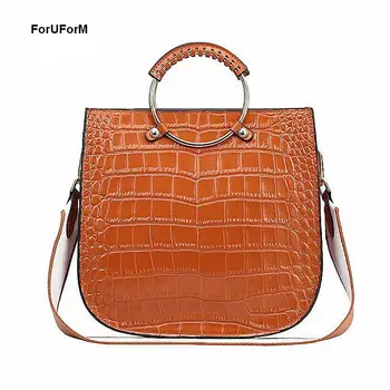ForUForM Genuine leather bag ladY 2017 crocodile Women messenger bags handbags women famous brand designer -SLI-147