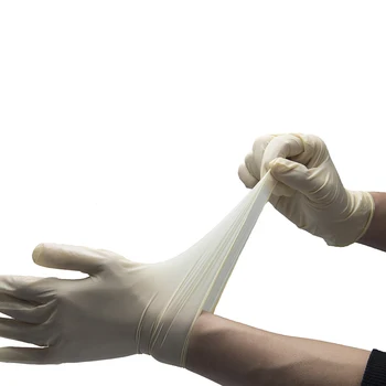 100 Latex Gloves Working Gloves Safety Medical Laboratory Food Operation Clean Dishes Housework Waterproof Rubber Safety Gloves