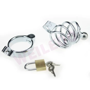 Metal male chastity belt male chastity device chastity cage cock cage penis cage adult sex toys for men sex toys for couples 005