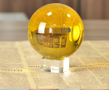 80mm Topaz Obsidian Polished Crystal Sphere Ball Glass Balls+ Removed Pedestal Home Decoration