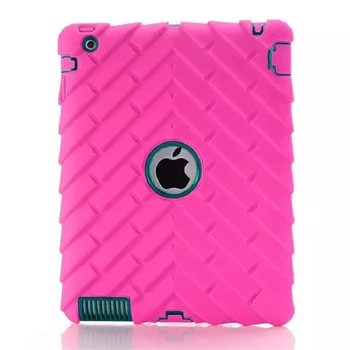 New style original quality Hard Silicone Rubber Case Cover For Apple ipad 2/3/4 display for Apple iPad logo,SKU 0134R
