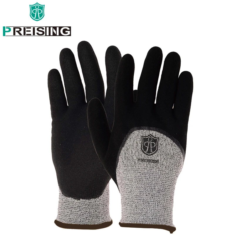 S/M/L/XL Black Working Protective Glove Cut Resistant Anti Abrasion Handing Butcher Labor Glove 3/4PU Anti Cut Safety Gloves