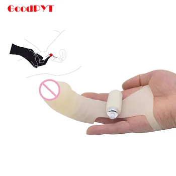 Fingertip Orgasm G Spot Stimulator Two Finger Sleeve Vibrator Sex Toy For Couples/Lesbian Sex Machine Simulate Penis Massager