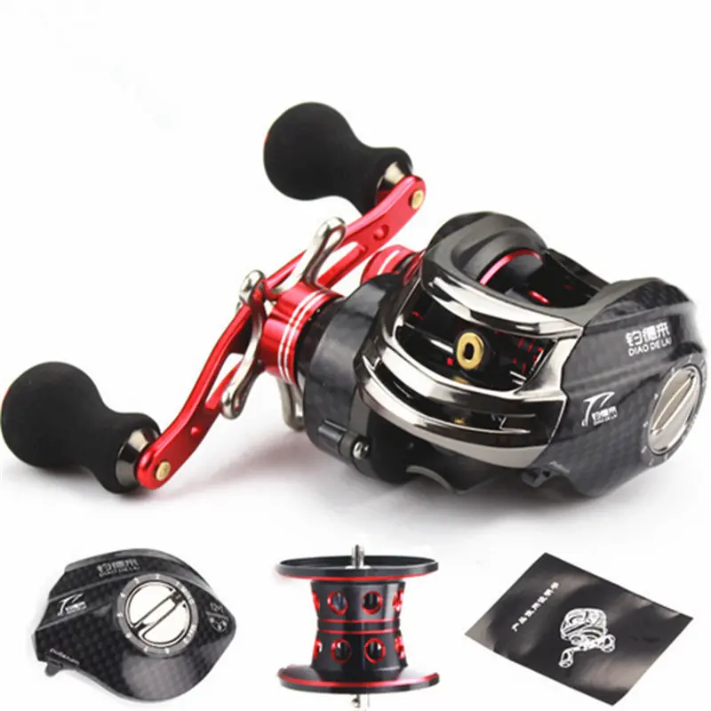 2016 new sale 1 pcs Fishing Reel 13BB 6.3:1 Right Hand Baitcasting Fishing Reel Bait Casting Reels Fishing Reels Saltwater Red