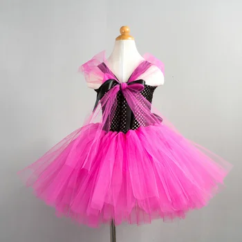 The Lego Batman Movie Inspired Fancy Tutu Dress Batgirl Handmade Party Birthday Cosplay Costume Black Pink Kids Girl 2T-12Y