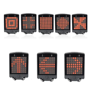 64 leds Rear Laser Bicycle Tail Rechargeable Wireless Remote Bike Turn Signal Safety Warning Light Waterproof BikeTail lamp