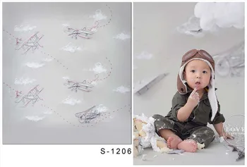 6ft vinyl cloth print planes pattern photography backdrops for boys portrait photo studio photographic backgrounds props S-1206