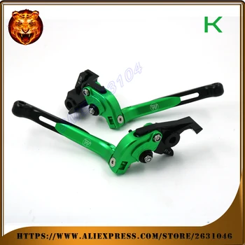 Adjustable Folding Extendable Brake Clutch Lever For kawasaki W800/SE W800 SE 2012 2013 WITH LOGO Motorcycle