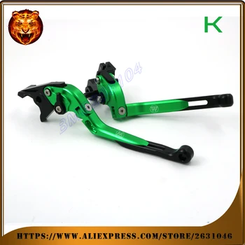 Adjustable Folding Extendable Brake Clutch Lever For kawasaki W800/SE W800 SE 2012 2013 WITH LOGO Motorcycle